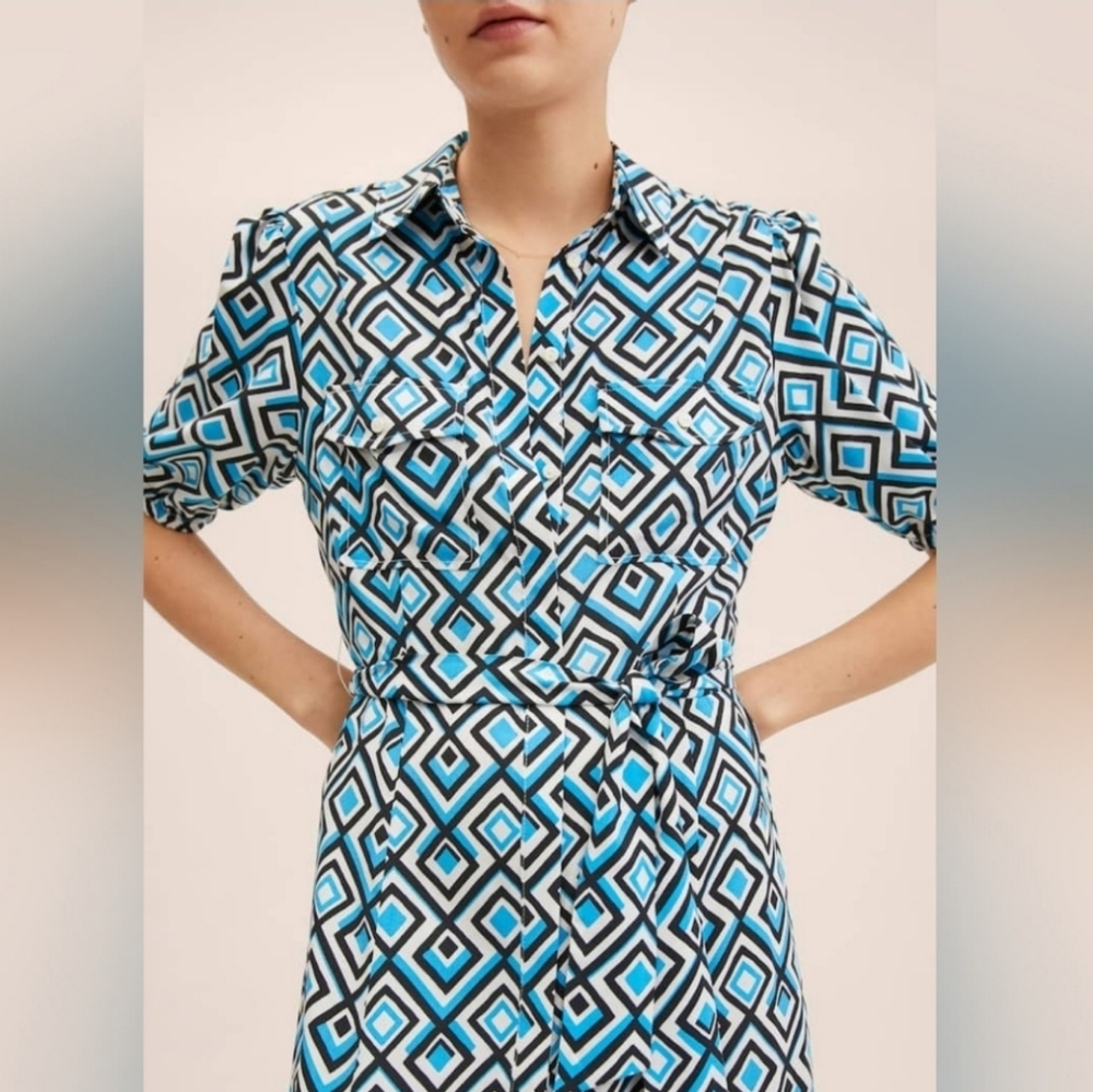 MANGO Geometric Print - Picture 4 of 5